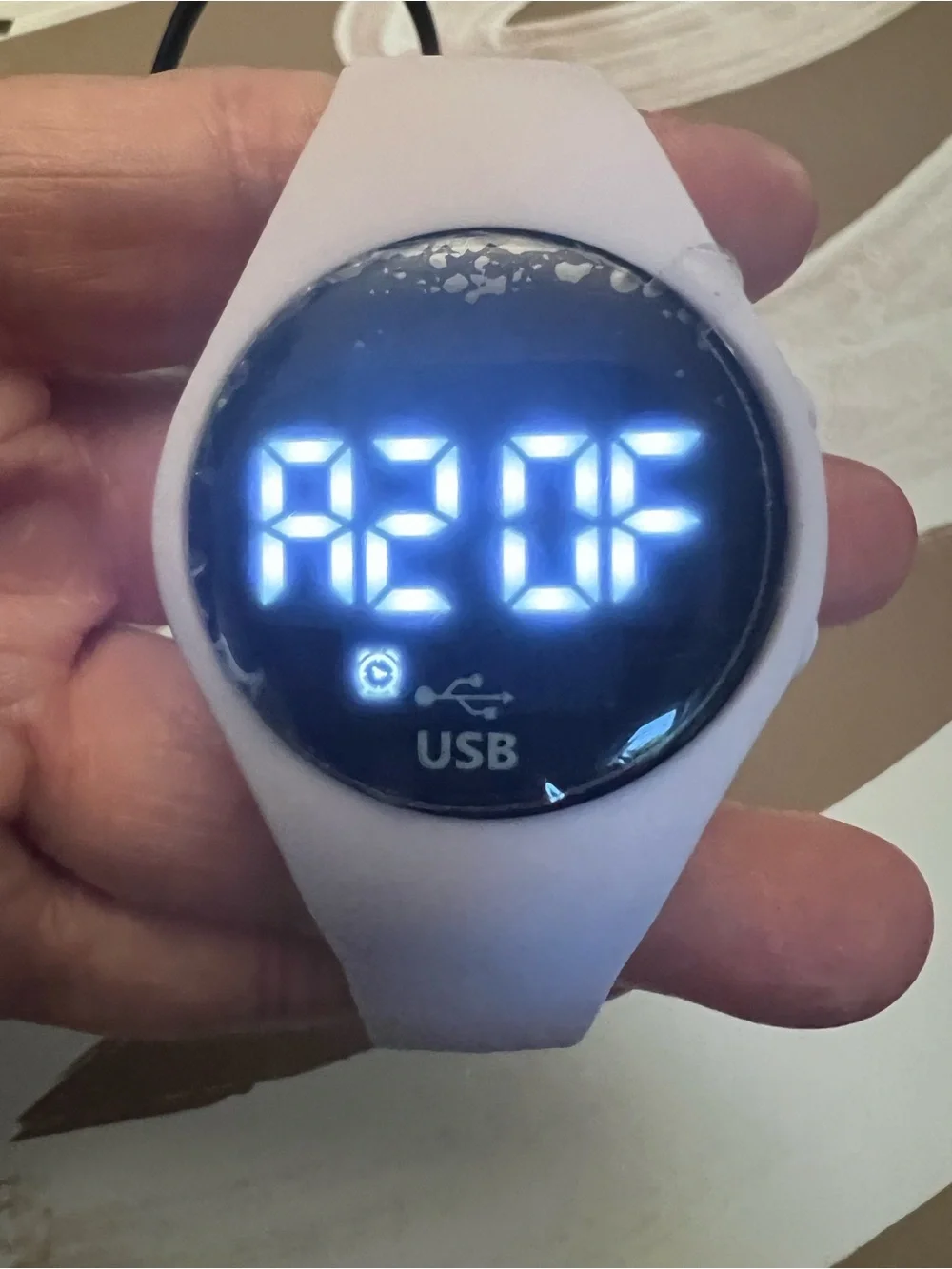 Lilac Silicone Smart Watch with Heart Rate & Sleep Monitor